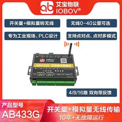 AB433G模拟量开关量同时无线传输模